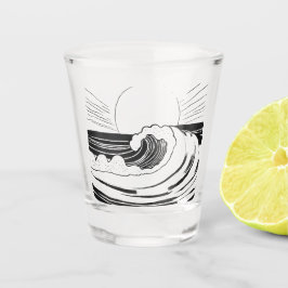 Copo De Shot Onda Oceânica