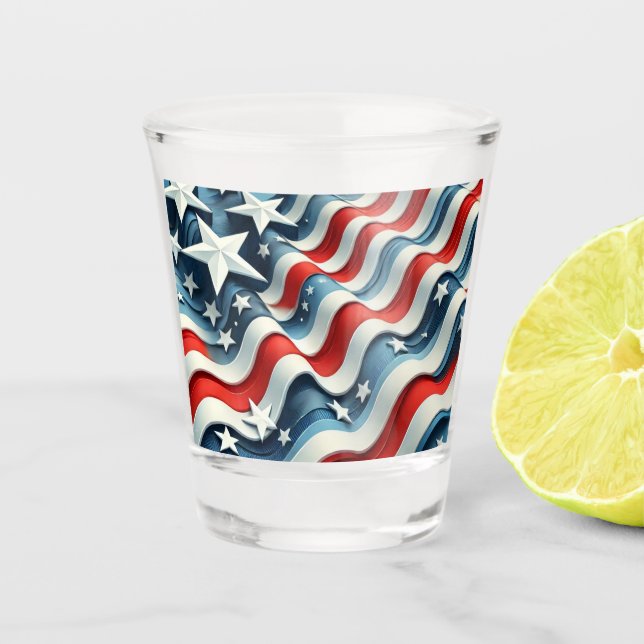 Copo De Shot Ondas de Patriotismo (Frente)