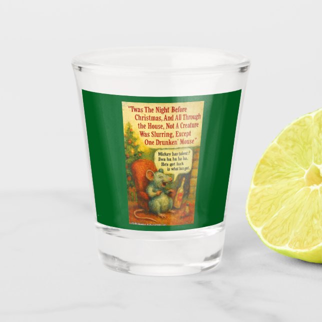 Copo De Shot One Drunken' Mouse – Christmas Card Chaos (Frente)