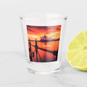 Copo De Shot Ópera de Sydney Austrália Orange Sky