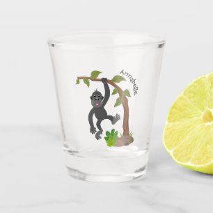 Copo De Shot Óptica de desenho animado de gorila de bebê feliz