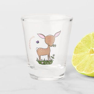 Copo De Shot Óptica de desenho animado de veado de bebê feliz