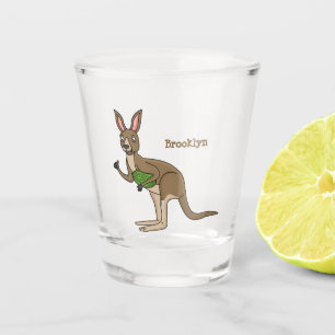 Copo De Shot Óptica ilustração de canguru australiano feliz