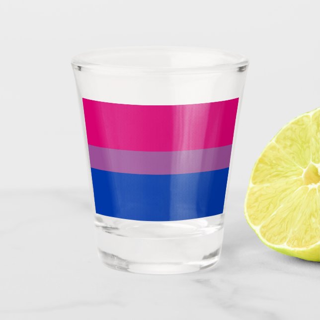 Copo De Shot Orgulho Bissexual (Bandeira Bi) (Frente)