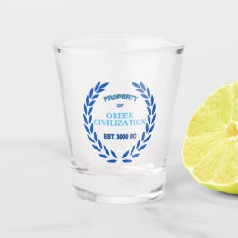 Copo De Shot Orgulho de ser grego - Propriedade da Civilização 