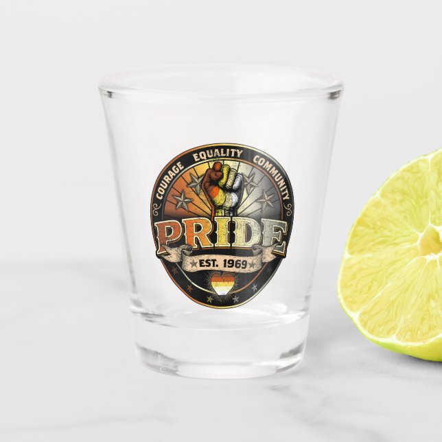 Copo De Shot Orgulho de Urso est. 1969 (Frente)