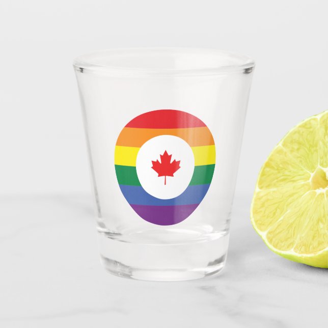Copo De Shot Orgulho gay do Canadá (Frente)