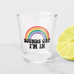 Copo De Shot Orgulho Gay LGBT Arco-íris Soa Gay Estou Dentro