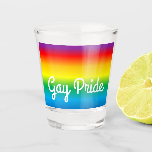 Copo De Shot Orgulho gay Rainbow LGBT Vidro Shot (Frente)