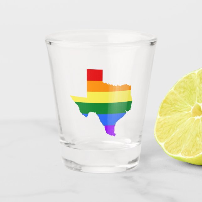 Copo De Shot Orgulho gay| Texas Rainbow (Frente)