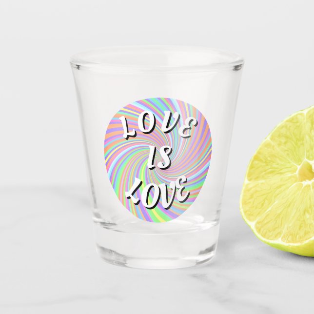 Copo De Shot Orgulho Love Is Love (Frente)