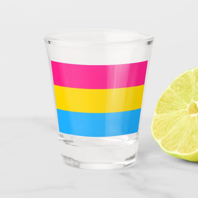 Copo De Shot Orgulho Pansexual (Bandeira Pan) (Frente)