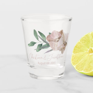 Copo De Shot Orquídeas Românticas de Aquarela