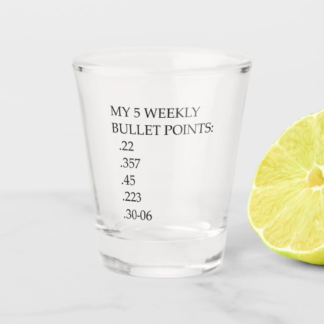 Copo De Shot Os meus cinco pontos semanais - o dobro da ironia (Frente)