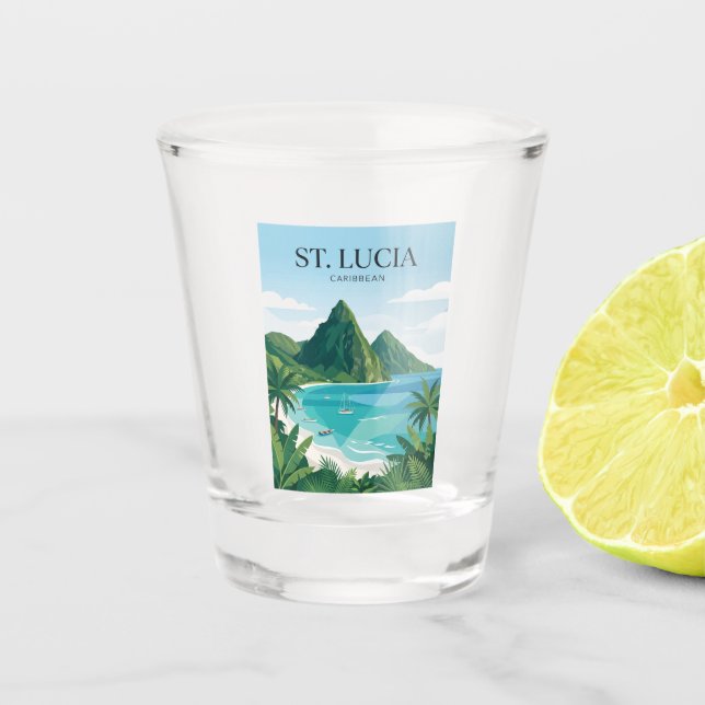 Copo De Shot Os Pitons São Lúcia (Frente)