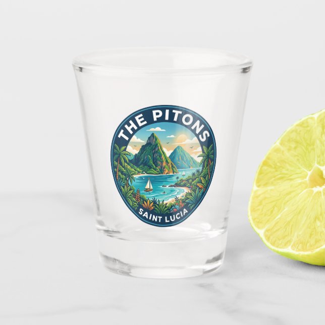 Copo De Shot Os Pitons São Lúcia (Frente)