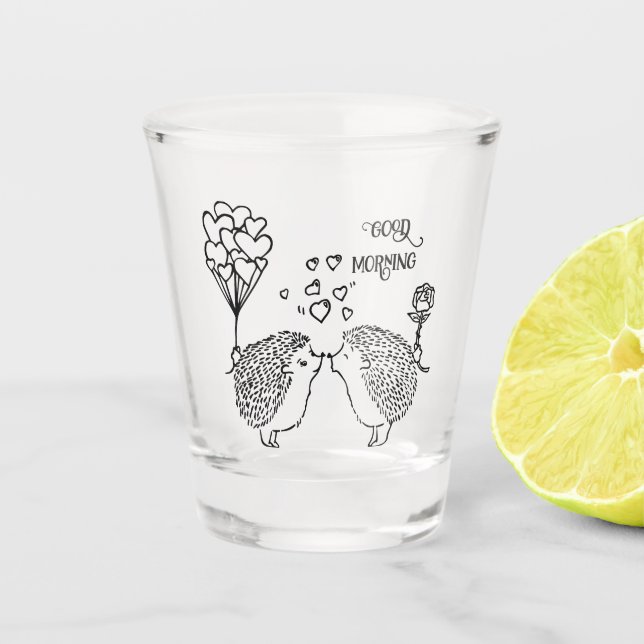 Copo De Shot ouriço Vidro quente (Frente)
