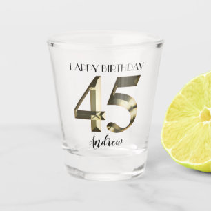 Copo De Shot Ouro metálico de 45 anos