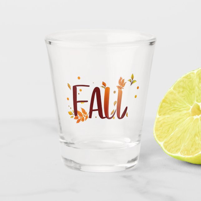 Copo De Shot Outono/Folhas  (Frente)