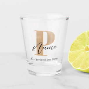 Copo De Shot P & Name Iniciais Monogramados Modernos Personaliz