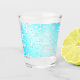 Copo De Shot Padrão Crystal Snowflakes