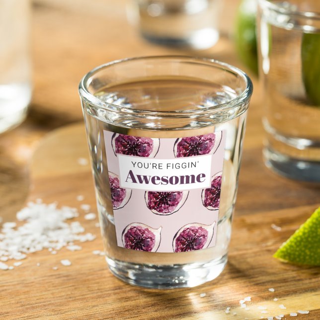 Copo De Shot Padrão de Fig Roxo Moderno e você é incrível (Criador carregado)