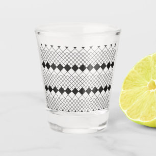 Copo De Shot Padrão de formas de diamante preto