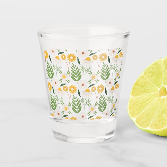 Copo De Shot Padrão Floral (Frente)