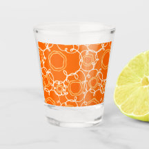 PADRÃO FLORAL ABSTRATO EM LARANJA