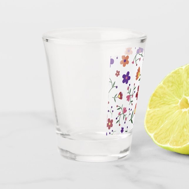 Copo De Shot padrão flores- (Esquerda)