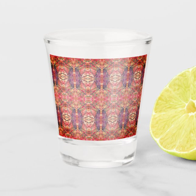 Copo De Shot Padrão roxo e rosa (Frente)