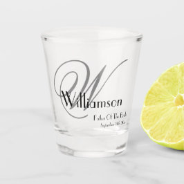 Copo De Shot Padre Da Noiva Deu Nome Moderno Do Monograma