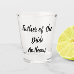 Copo De Shot Padre da Noiva Negra Nome Personalizado Dom Casame