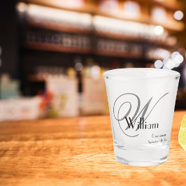 Copo De Shot Padrinho de casamento Presente Moderno Nome do Mon