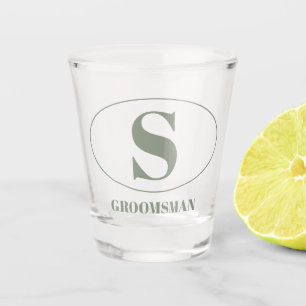 Copo De Shot Padrinhos de casamento Simples Modernos de Monogra