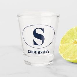 Copo De Shot Padrinhos de casamento Simples Modernos de Monogra