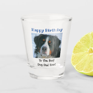 Copo De Shot Pai de Cachorro de Aniversário Melhor Foto Pet