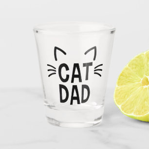 Copo De Shot Pai De Gato Com Ouvidos E Sussurros