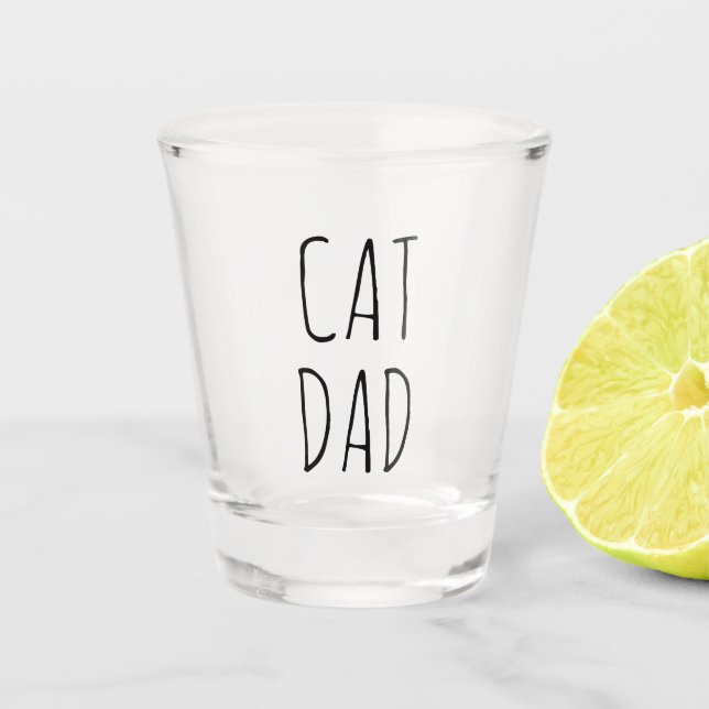 Copo De Shot "Pai de Gato" Simples Farmhouse Moderno (Frente)