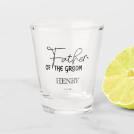 Copo De Shot Pai do Escrito Fluxo do Groom Personalizado