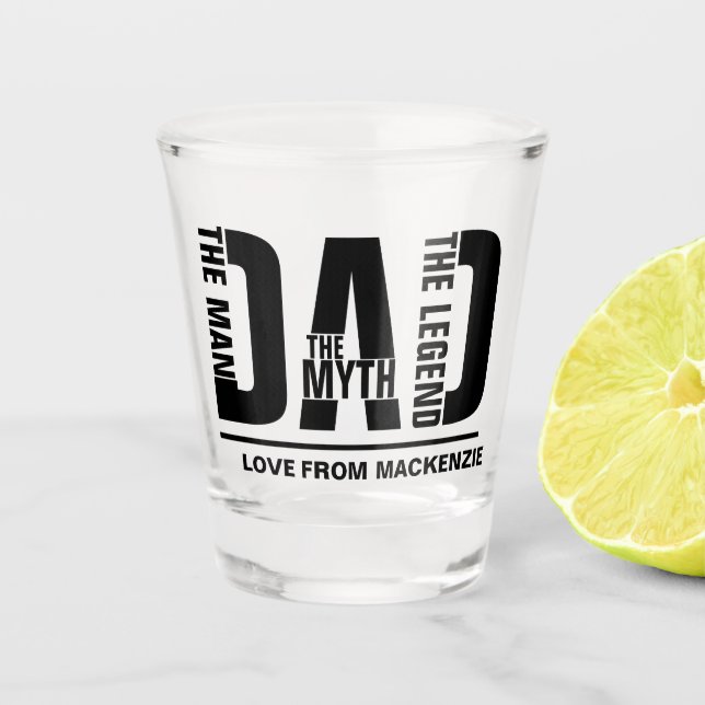 Copo De Shot Pai O Homem O Mito A Legenda Personalizada (Frente)