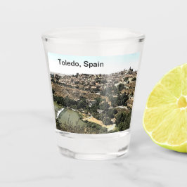 Copo De Shot Paisagem Ilustrada Arte de Toledo, Espanha