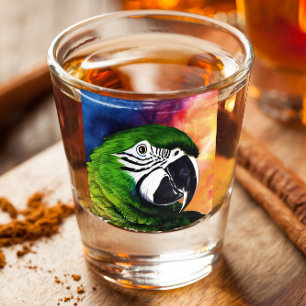Copo De Shot Papagaio Personalizado Fofo Gerado por IA