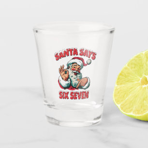 Copo De Shot Papai Noel Diz Seis Sete 6 7 Natal Papai Noel