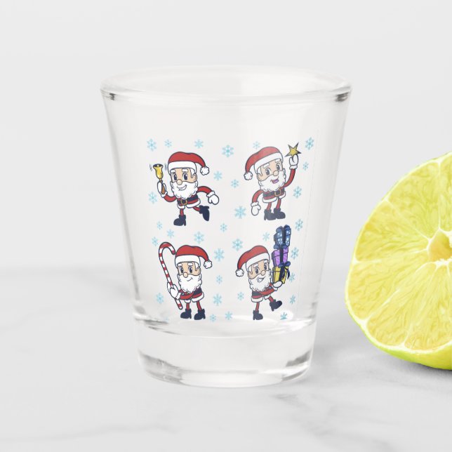 Copo De Shot Papai Noel do Natal  (Frente)