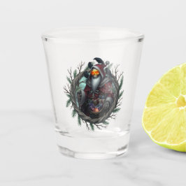 Copo De Shot Papai Noel Sombrio das Sombras – Esqueleto Gótico 