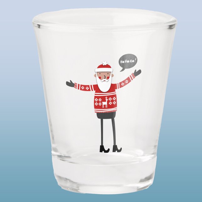 Copo De Shot Papais noeis hipsteres (Hipster Santa in Skinny Jeans fun Christmas shot glass)