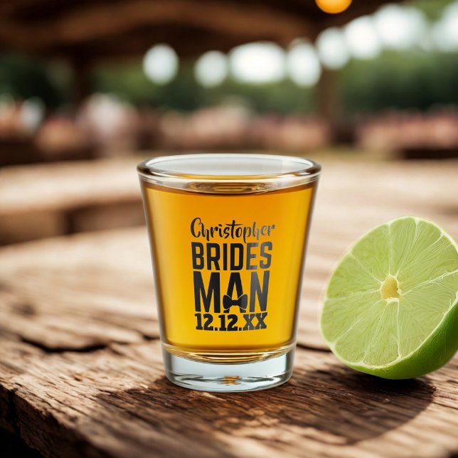 Copo de Shot para Damaso da Festa de Casamento (For your Bridesman. Just add his name and your wedding date)