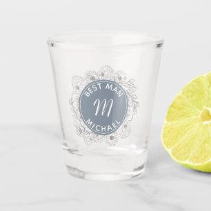 Copo de Shot para o Padrinho de Casamento em Azul