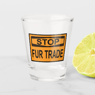 Copo De Shot Parar Sinal de Comércio de Peles - Laranja